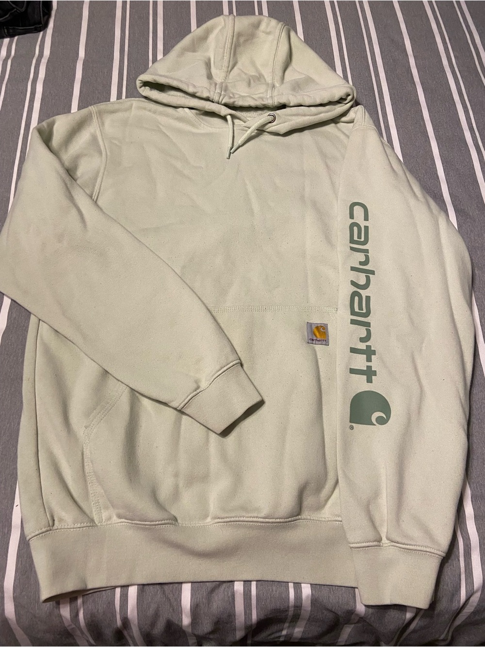 Carhartt Sage Green Logo Pullover Hoodie